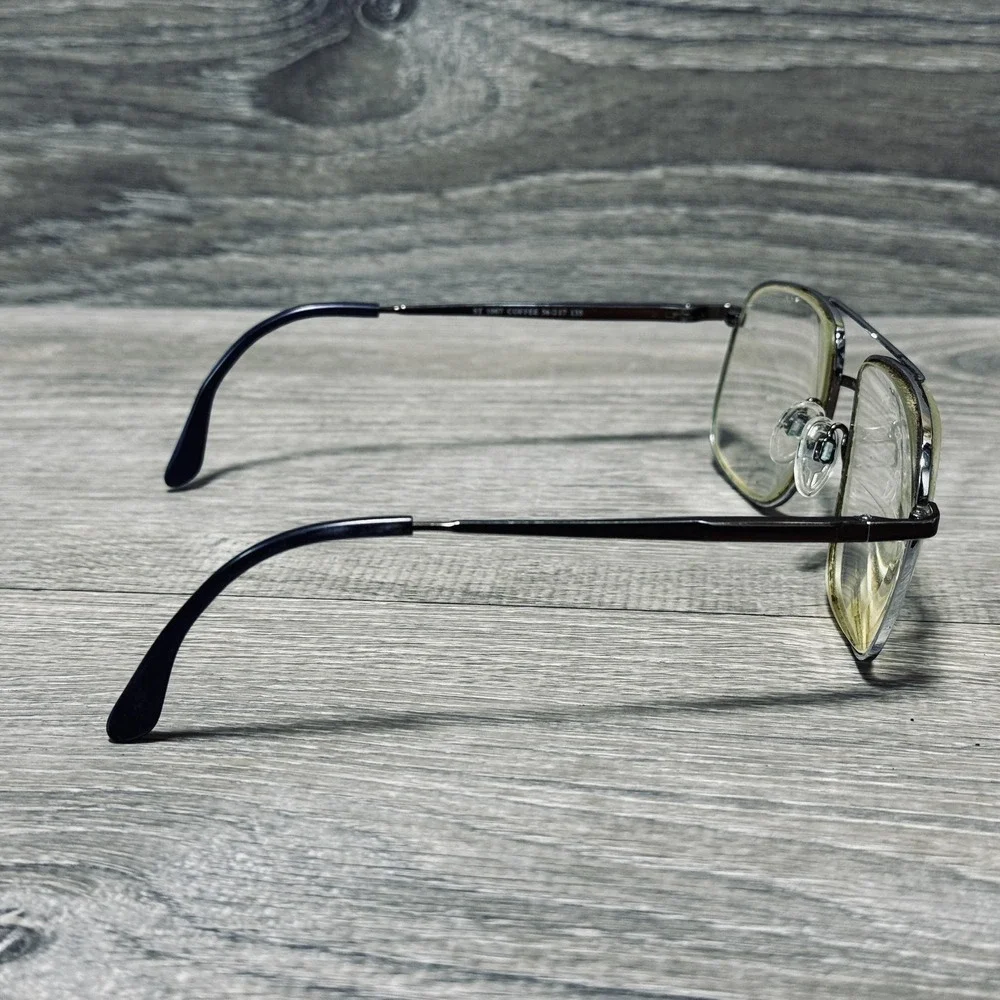 Sergio Tacchini Sunglasses Frames Only Mens 56-17-135 Brown Coffee Square Metal